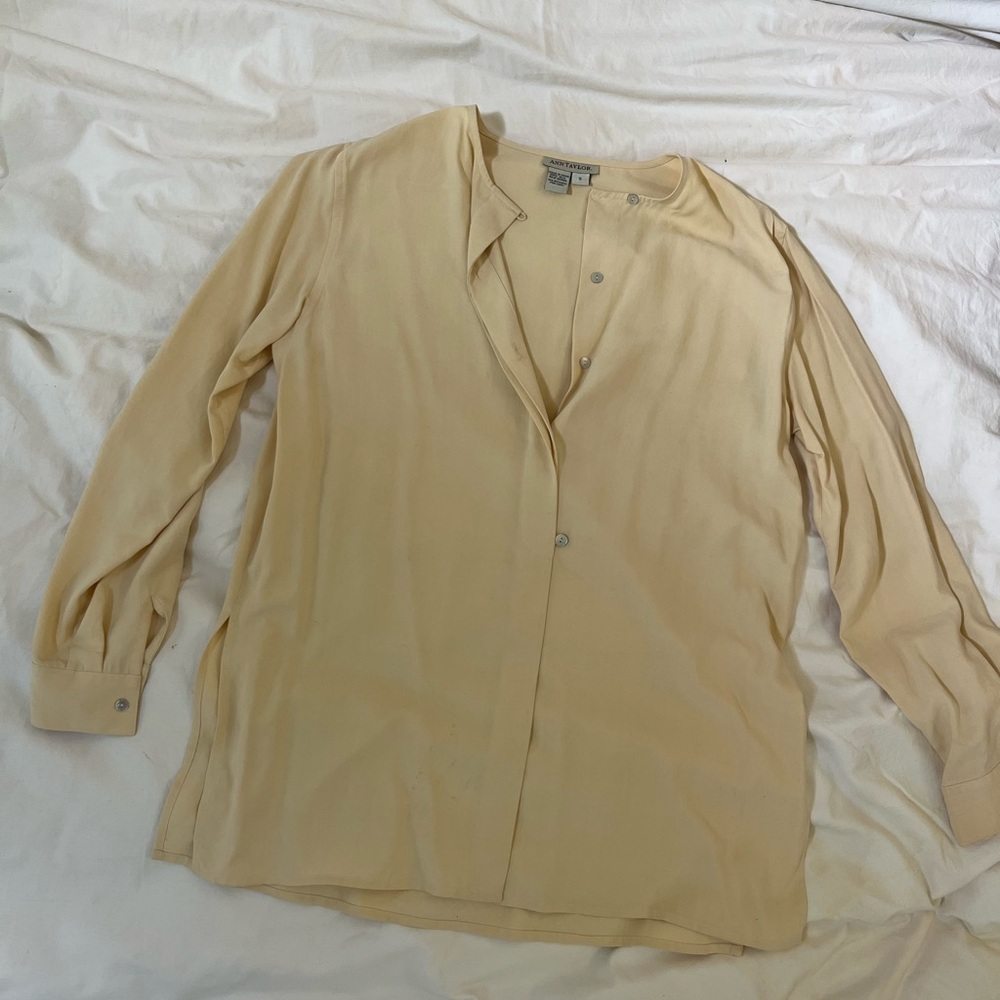 Cream Silk Blouse